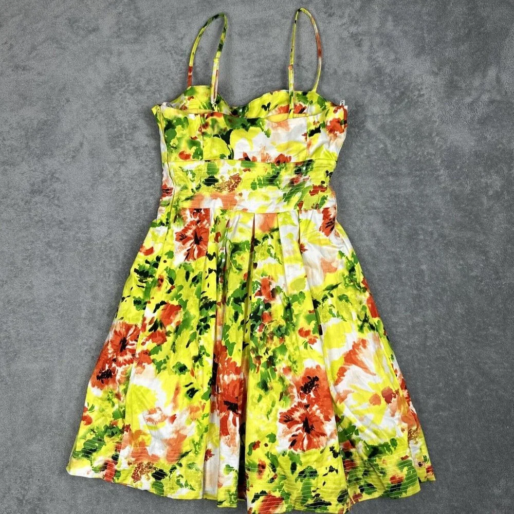 Xoxo‎ Women's Size 5/6 Summer Floral Tulle Spaghetti Straps Dress Multicolor
